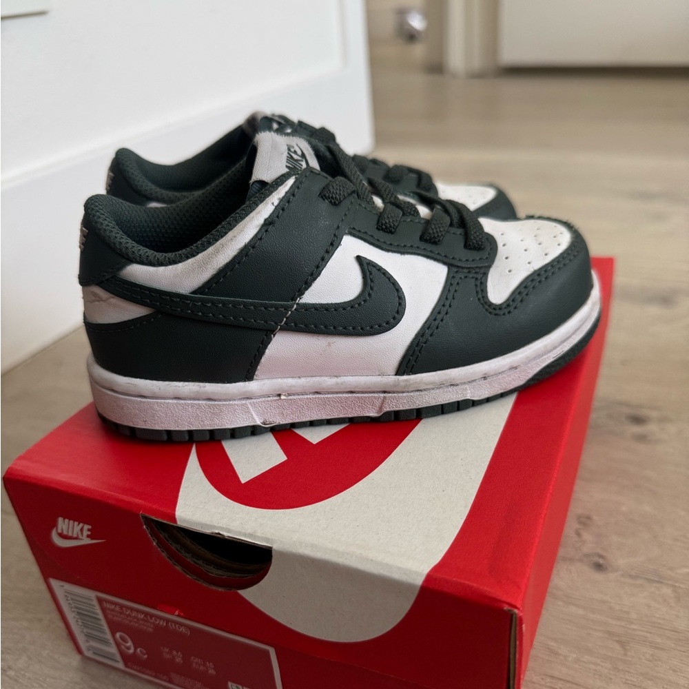 Nike Green and White Low-Top Shoes